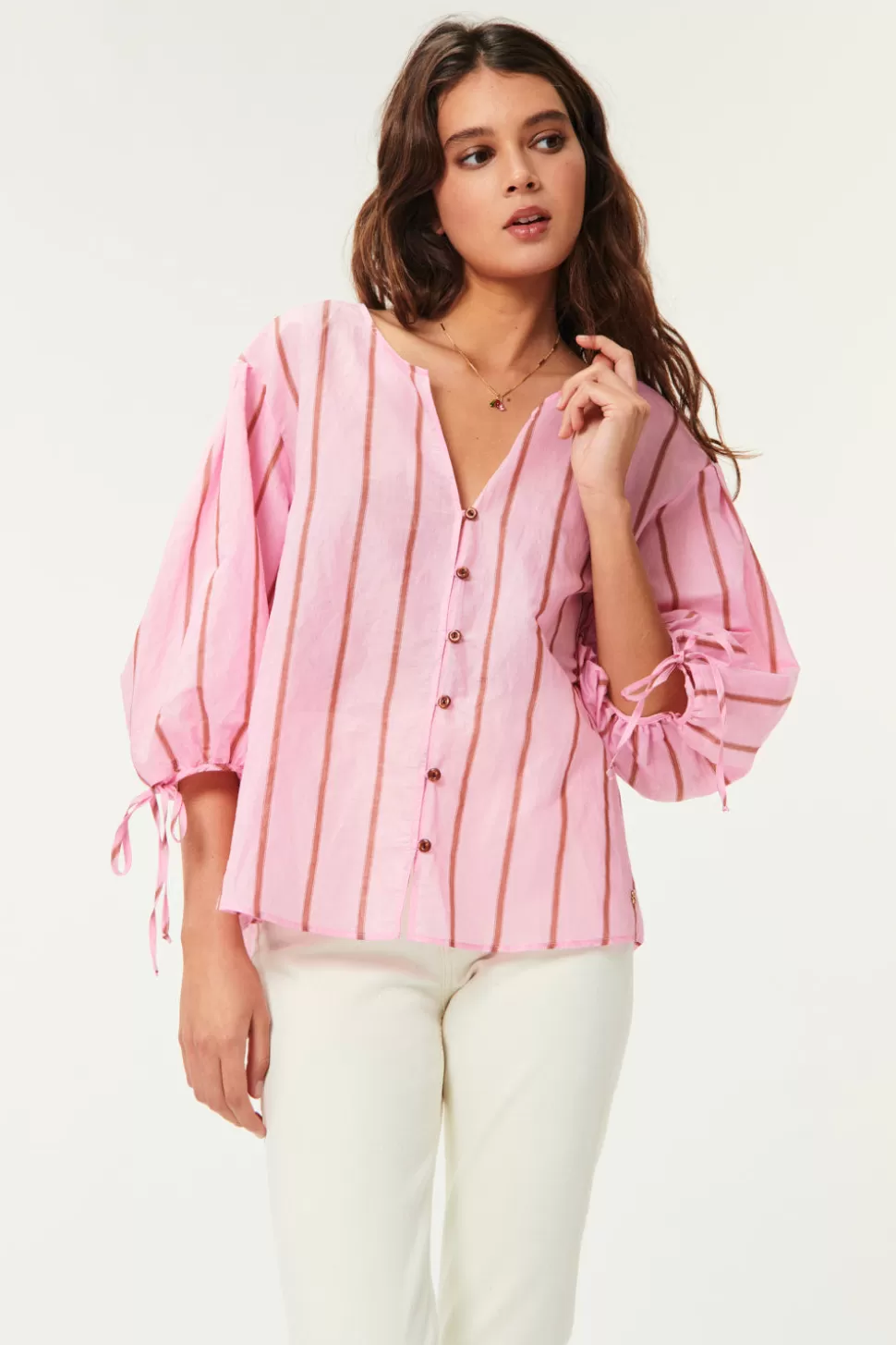 Tops, Chemises & Blouses^Des Petits Hauts Blouse Sancho Rayure Sienna RAYURESIENNA