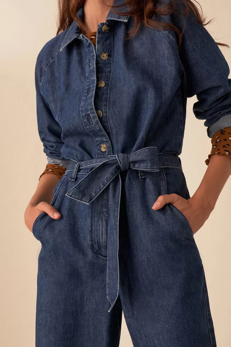 Catégories^Des Petits Hauts combi pantalon loustik denim bleu stone DENIMBLEUSTONE