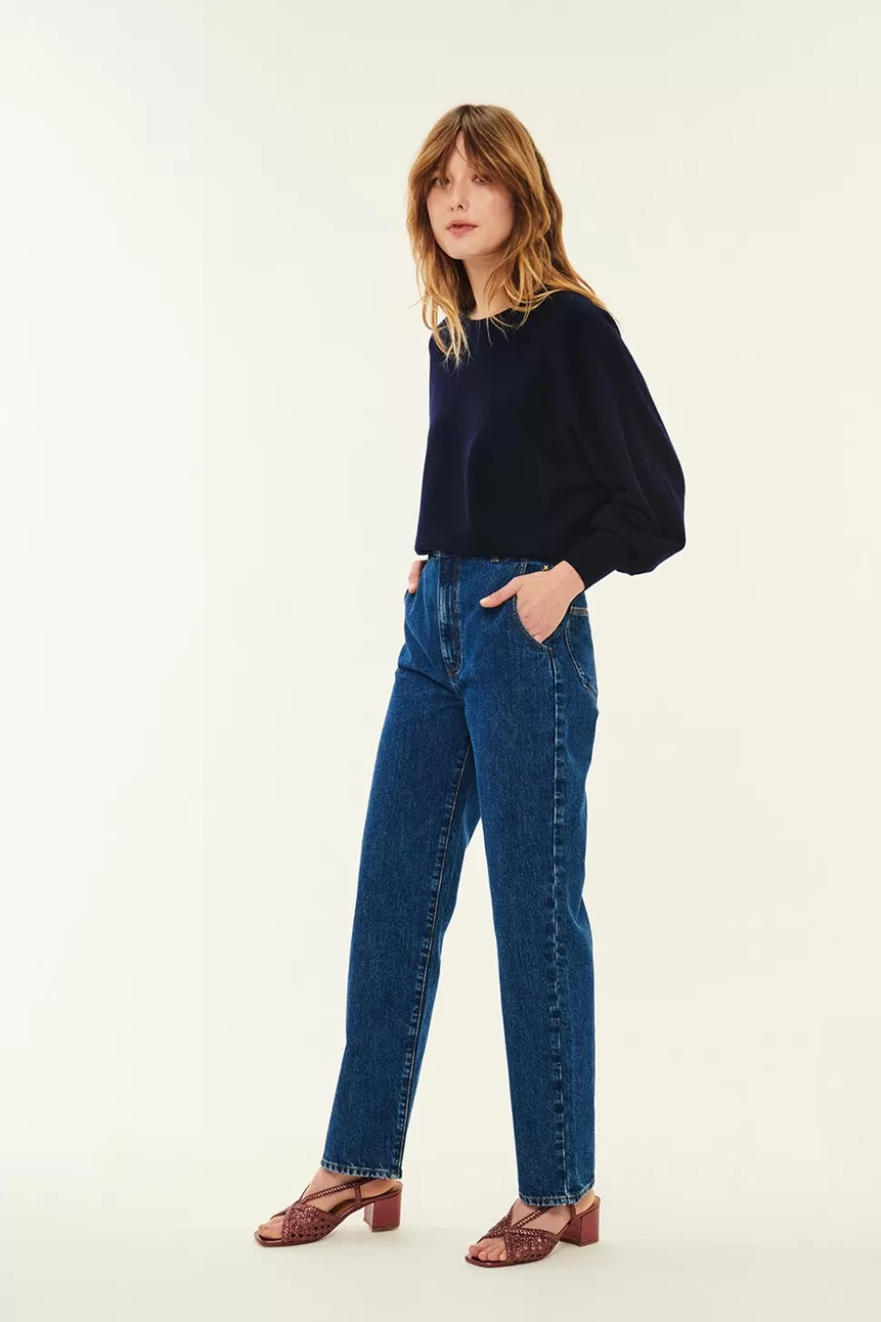 Pantalons, Jeans & Combinaisons^Des Petits Hauts Jean Loumi Denim Bleu Stone DENIMBLEUSTONE